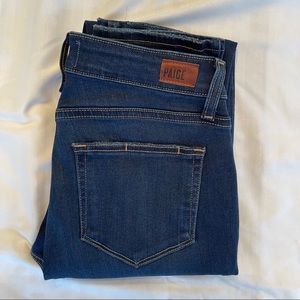 Paige premium denim dark wash skinny jeans NWT 27